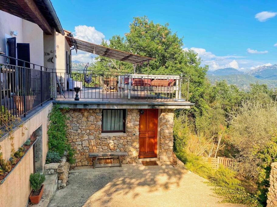 Bas De Villa Au Milieu Des Oliviers. Chateauneuf-Villevieille Exterior foto